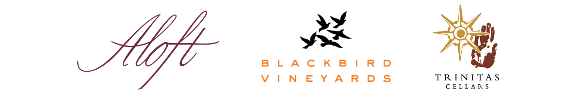 wine brand logos Aloft, Blackbird Vineyards and Trinitas Cellars