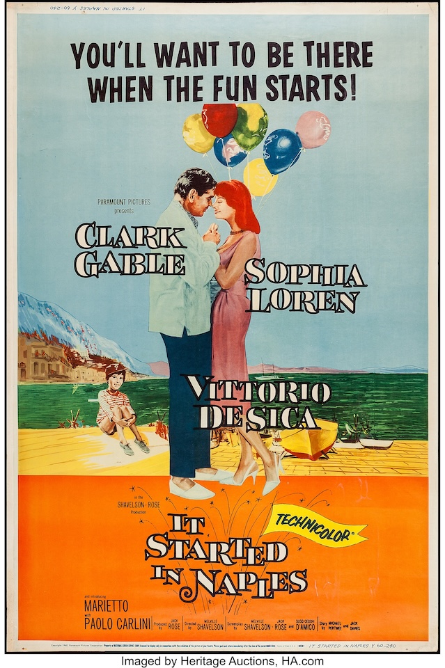 It Started in Naples movie poster - starring Sophia Loren