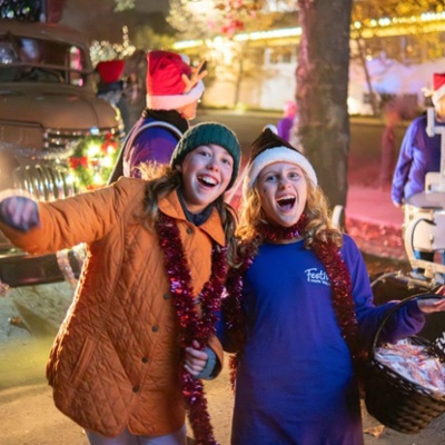 FNV Community Drumline at Calistoga Lighted Tractor