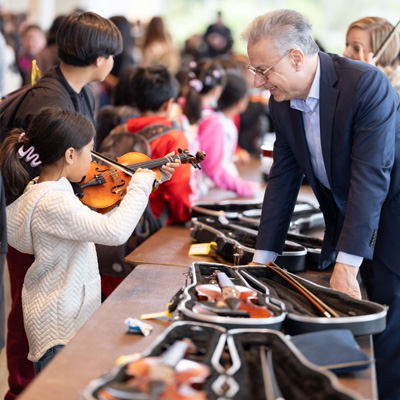 Instrument Petting Zoo and Festival Orchestra Napa Performance at NVC Performing Arts Center
