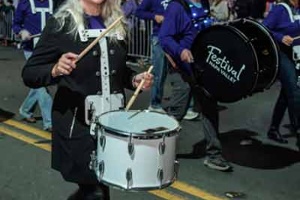 Community Drumline at Calistoga Lighted Tractor Parade 2024